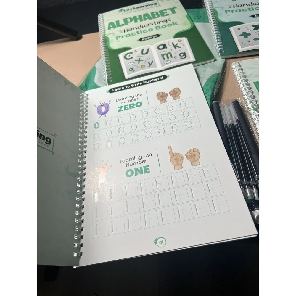Engaging Practice Kit Reusable Workbooks Reading,math,drawing,alphabet